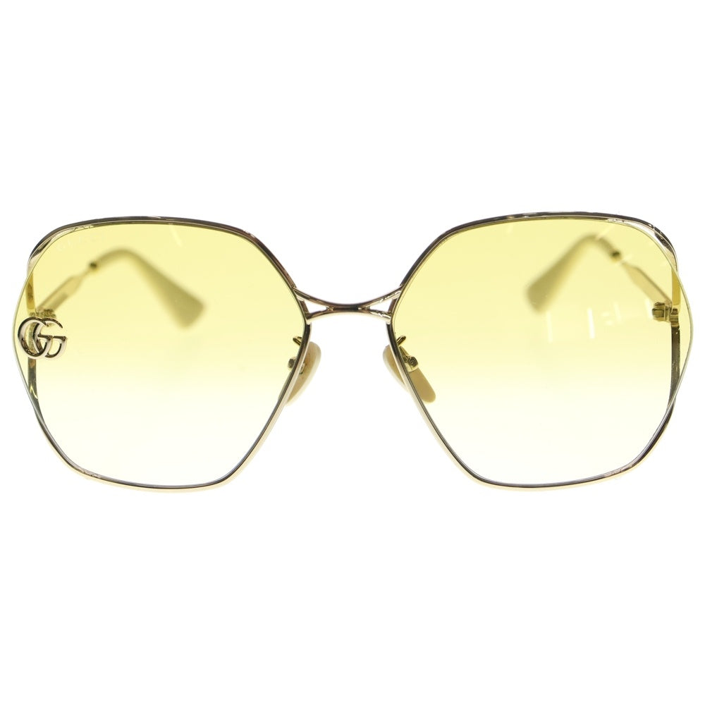 GUCCI(グッチ) オーバルフレーム カラーサングラス 眼鏡 ゴールド/イエロー レディース GG0818SA