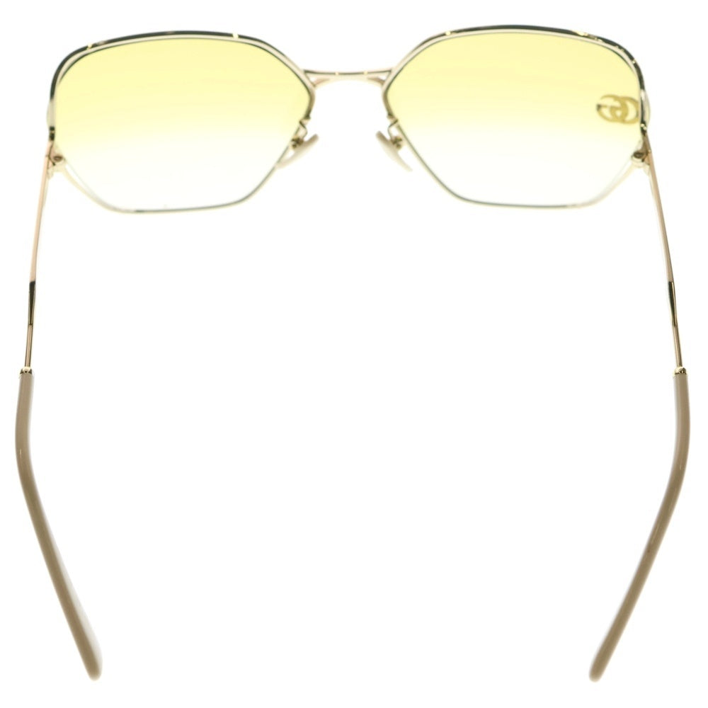 GUCCI(グッチ) オーバルフレーム カラーサングラス 眼鏡 ゴールド/イエロー レディース GG0818SA