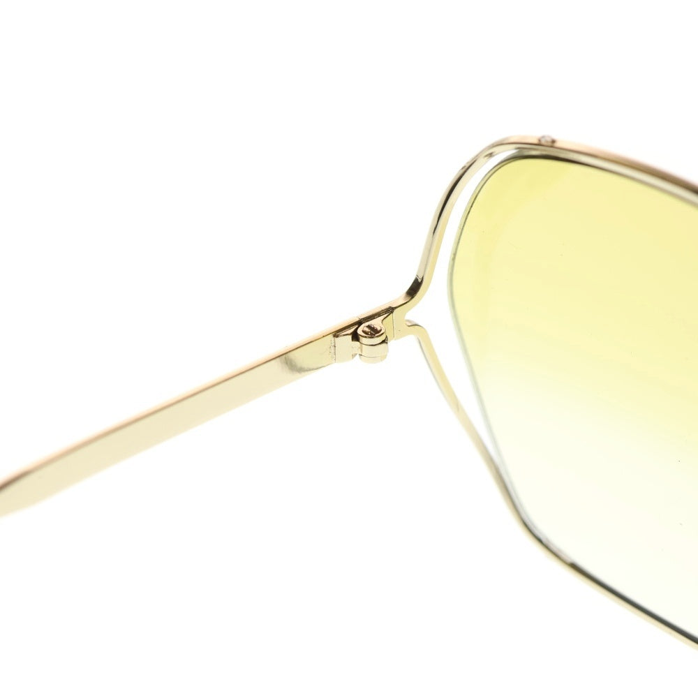 GUCCI(グッチ) オーバルフレーム カラーサングラス 眼鏡 ゴールド/イエロー レディース GG0818SA