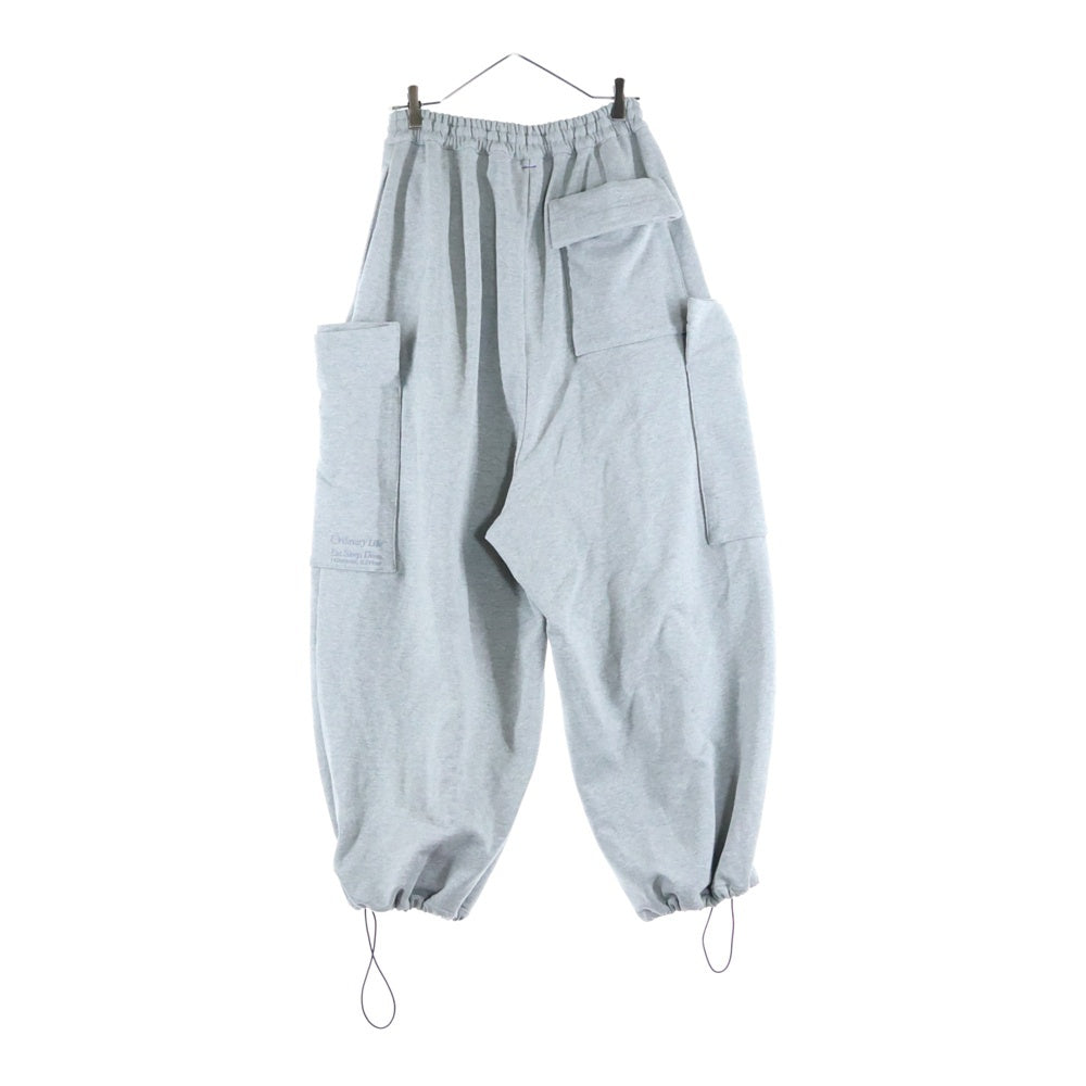 SHINYA KOZUKA(シンヤコズカ) 25SS ORDINARY HOME DELIVERYMAN ロゴ刺繍 スウェットパンツ グレー 2501SK60