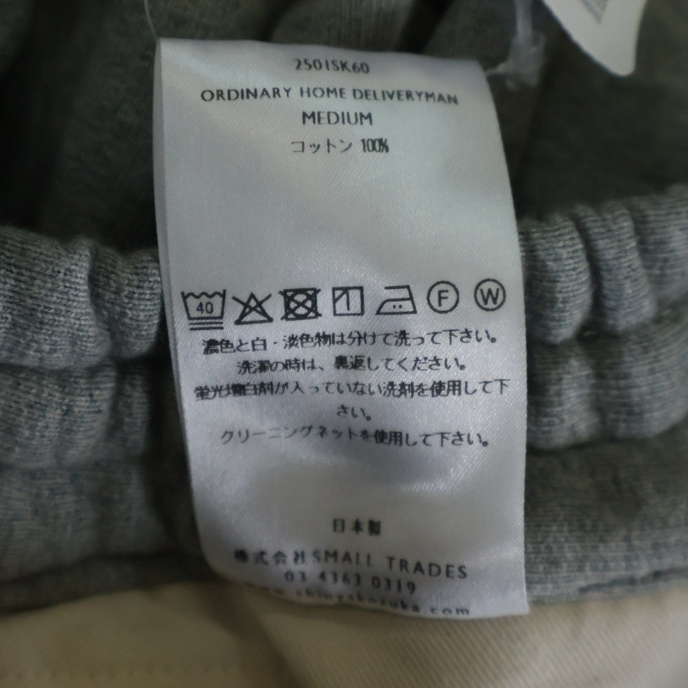 SHINYA KOZUKA(シンヤコズカ) 25SS ORDINARY HOME DELIVERYMAN ロゴ刺繍 スウェットパンツ グレー 2501SK60