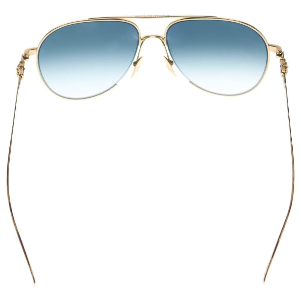 CHROME HEARTS(クロムハーツ) STEPPIN' BLU K18GPテンプル クロスモチーフ ティアドロップ サングラス ゴールド