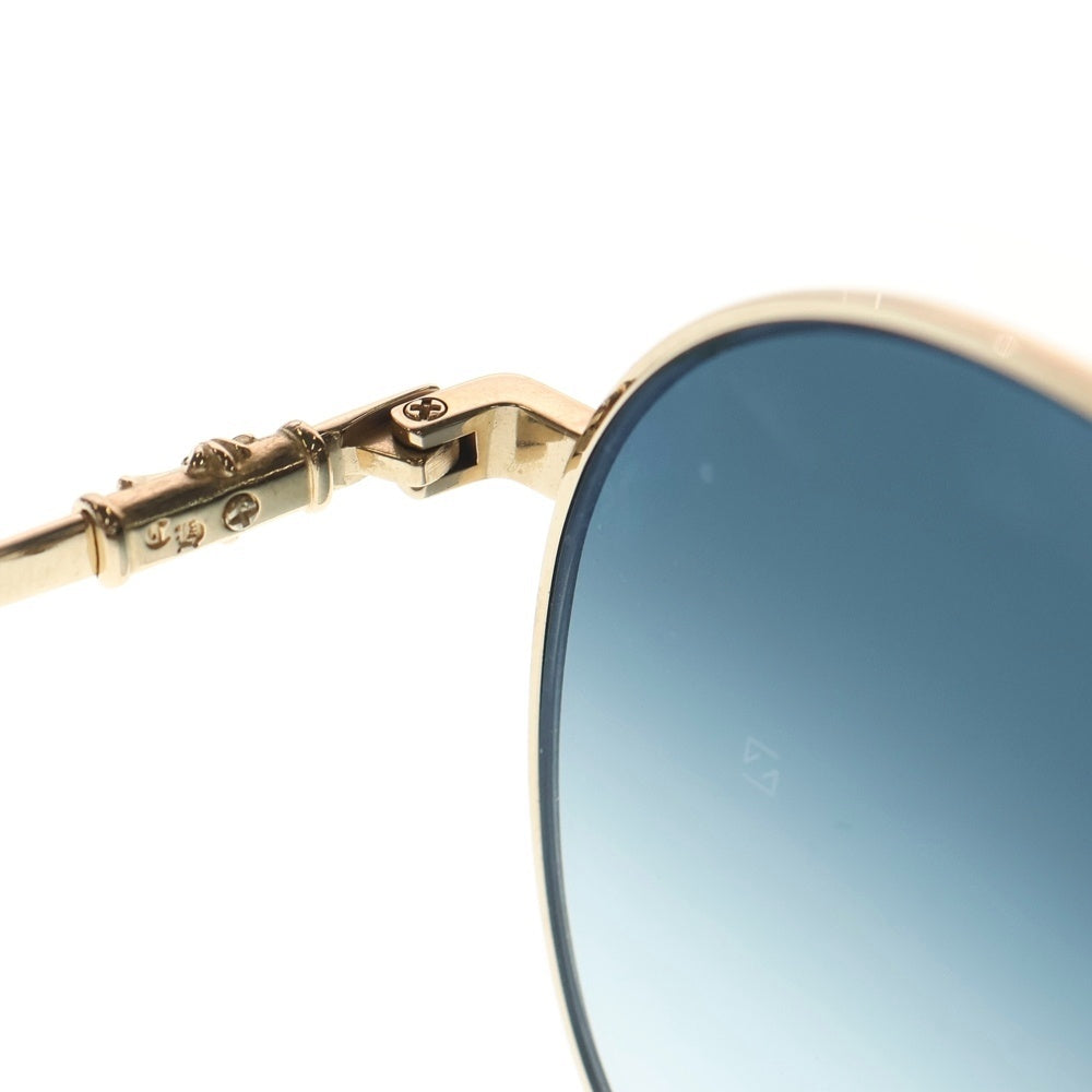 CHROME HEARTS(クロムハーツ) STEPPIN' BLU K18GPテンプル クロスモチーフ ティアドロップ サングラス ゴールド