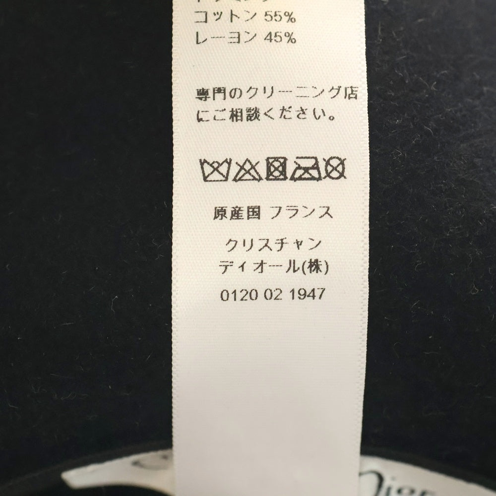 Christian Dior(クリスチャンディオール) ロゴリボン付きラビットフェルトハット ブラック 81DDR960G801