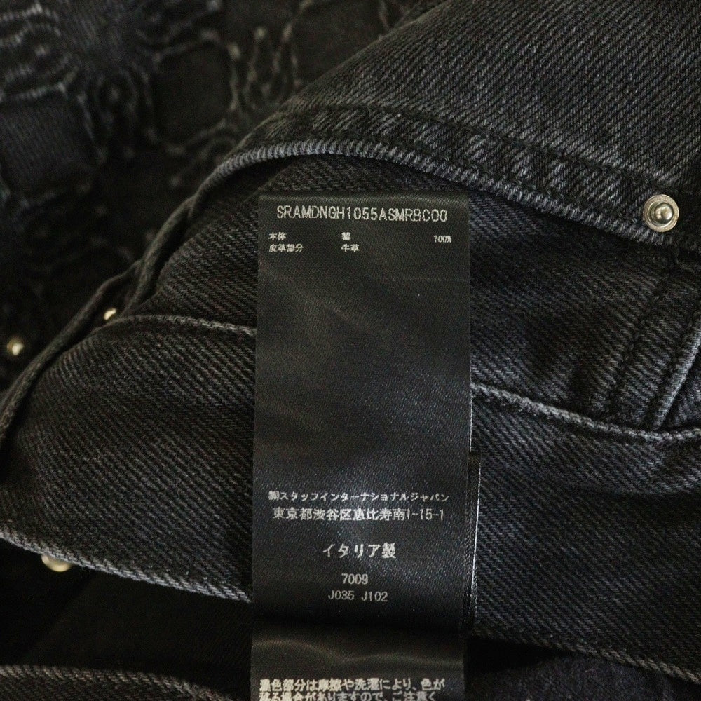 AMIRI(アミリ) 25SS DEBOSSED MA QUAD CARPENTER エンボスロゴ ダブルニー カーペンターパンツ ブラック SRAMDNGH1055ASMRBC00