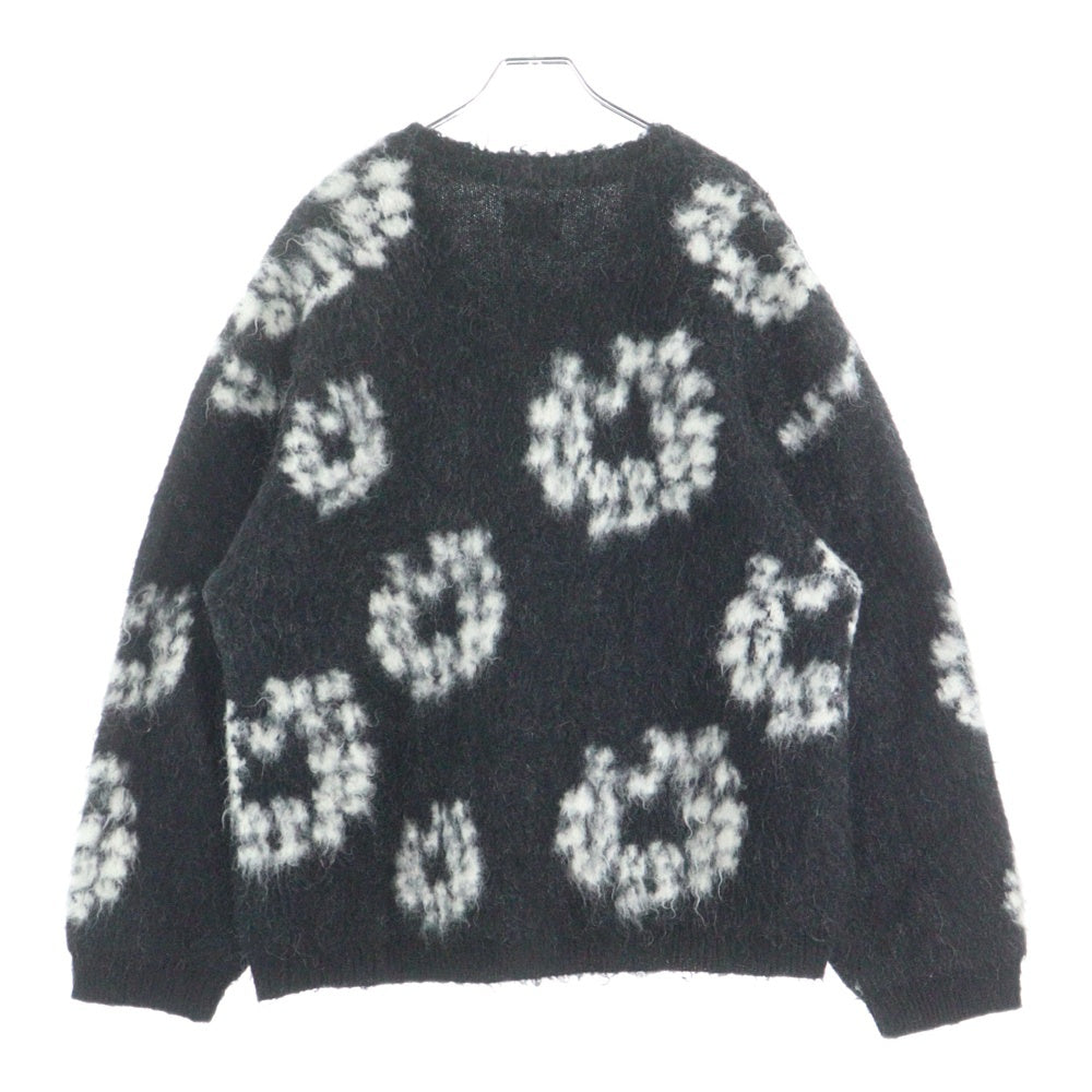 SAINT MICHAEL(セントマイケル) 24AW × DENIM TEARS DT MH CARDIGAN デニムティアーズ モヘア カーディガン ブラック SM-YS1-0000-C50