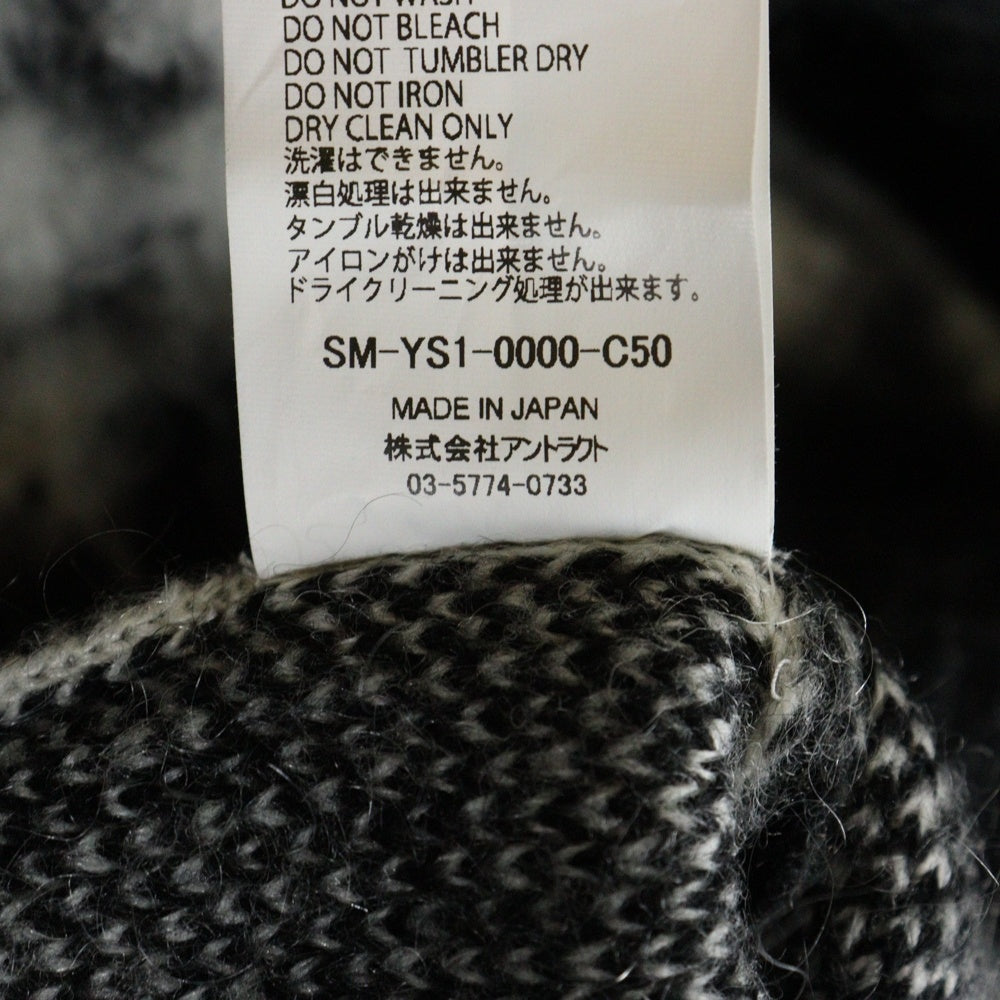 SAINT MICHAEL(セントマイケル) 24AW × DENIM TEARS DT MH CARDIGAN デニムティアーズ モヘア カーディガン ブラック SM-YS1-0000-C50