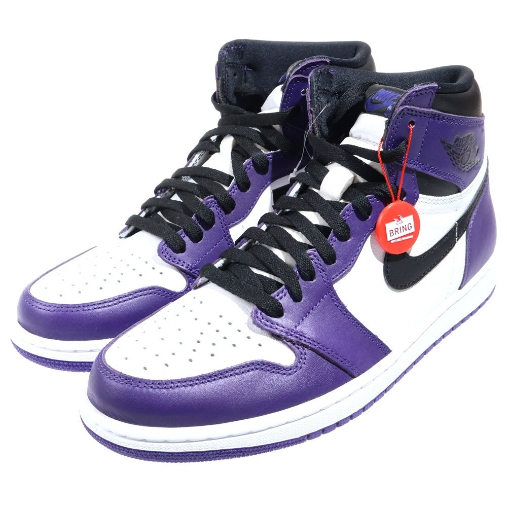 NIKE(ナイキ) AIR JORDAN1 RETRO HIGH OG COURT PURPLE 555088-500 エアジョーダン1 コートパープル ハイカットスニーカー ホワイト/パープル US10.5/28.5cm