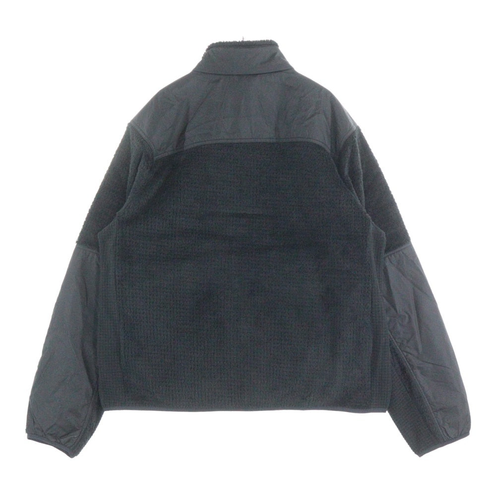 STUSSY(ステューシー) 25AW×NIKE FULL ZIP FLEECE ナイキ ロゴ刺繍 ジップアップブルゾン フリースジャケット ブラック HQ8524-010