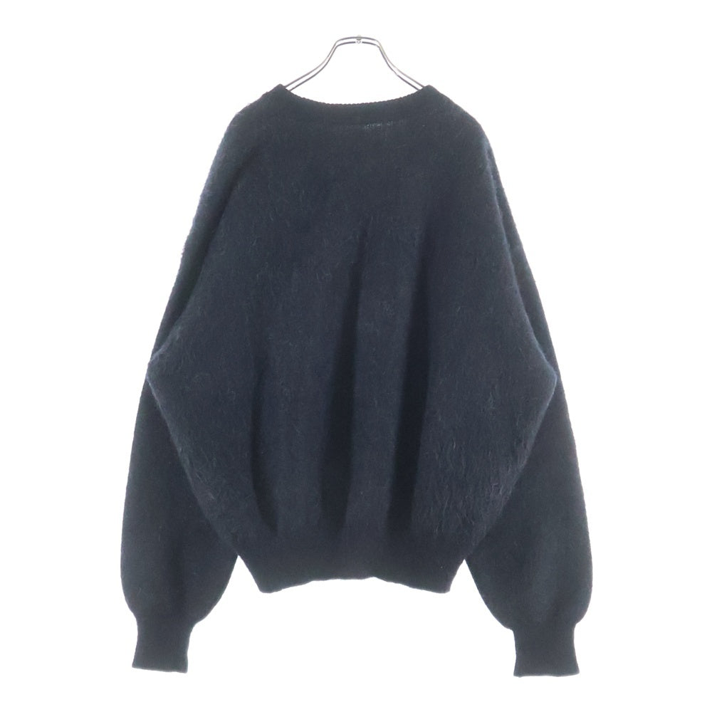 SAINT MICHAEL(セントマイケル) 23AW CREW NECK KNIT フロントロゴ モヘアニット セーター ブラック SM-A23-0000-042