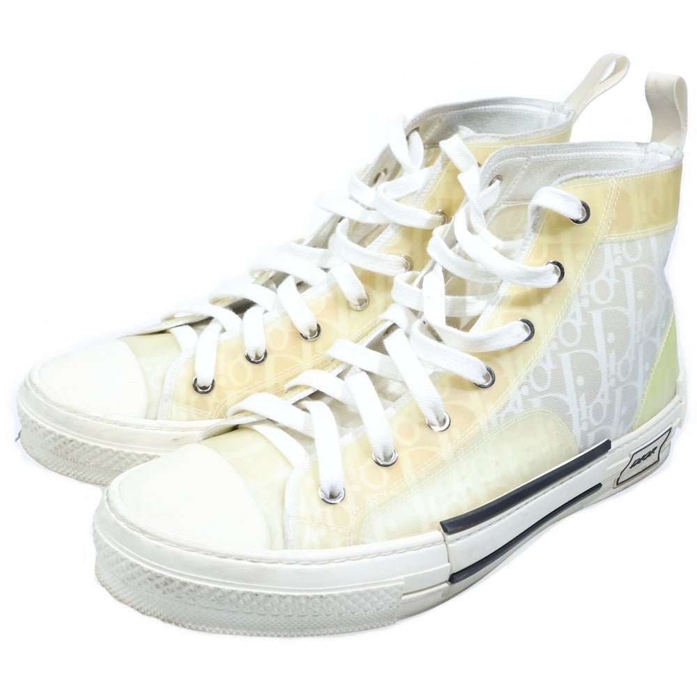 Dior HOMME(ディオールオム) B23 オブリーク ハイトップ ハイカットスニーカー シューズ ホワイト