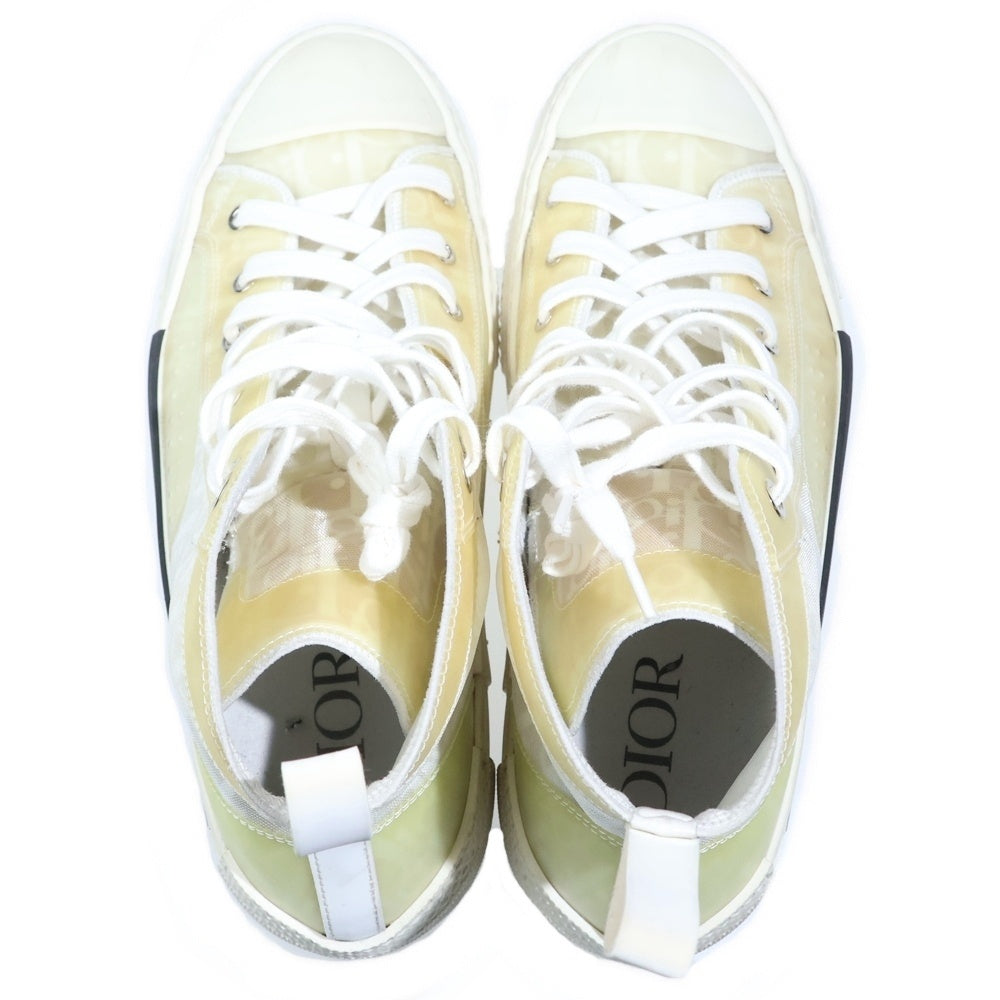 Dior HOMME(ディオールオム) B23 オブリーク ハイトップ ハイカットスニーカー シューズ ホワイト