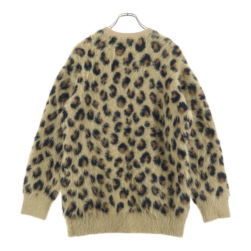 NUMBER (N)INE(ナンバーナイン) レオパードジャガード ルーズニットカーディガン ベージュ 810531003