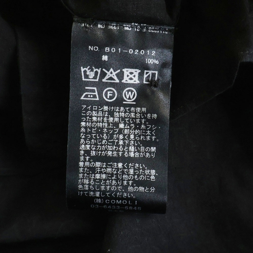 COMOLI(コモリ) 25SS KHADIコットン 半袖オープンカラーシャツ B01-02012