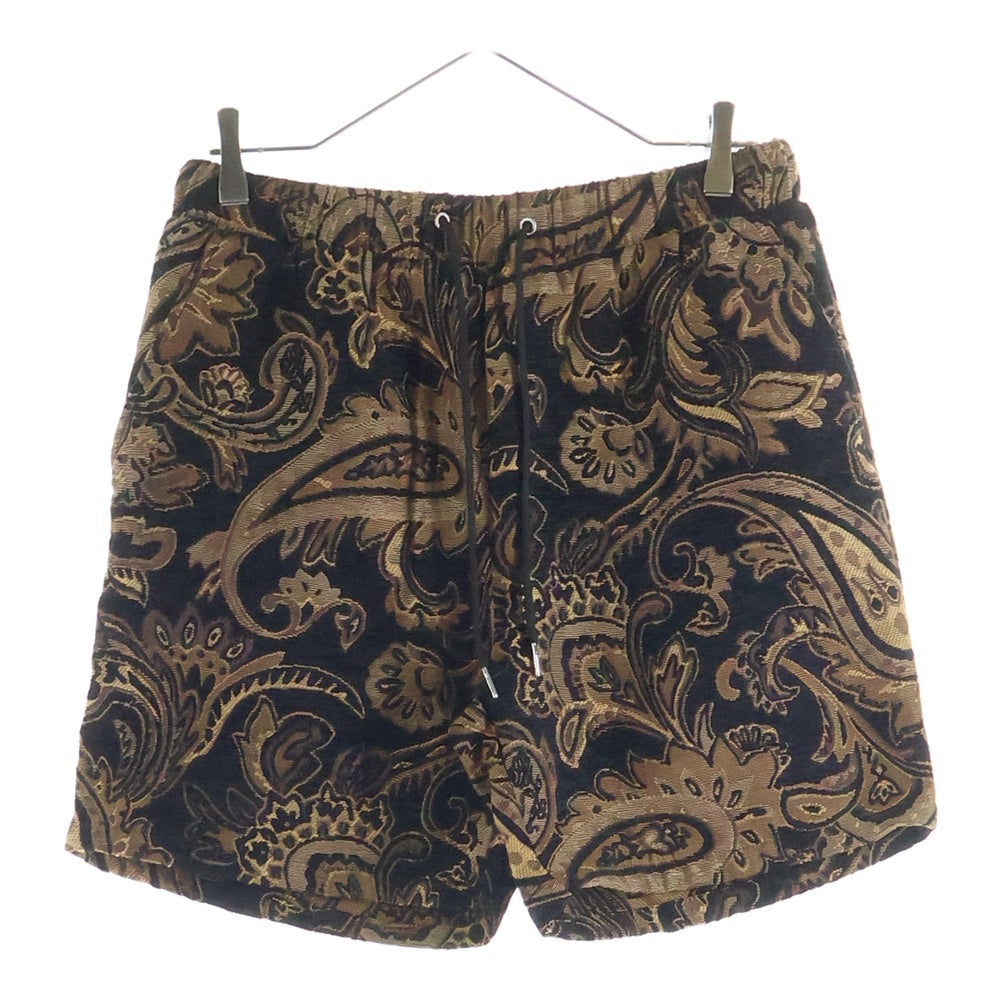 CAMBIO(カンビオ) ペイズリー柄ショーツ ハーフパンツ ブラウン