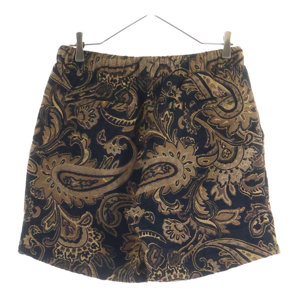CAMBIO(カンビオ) ペイズリー柄ショーツ ハーフパンツ ブラウン