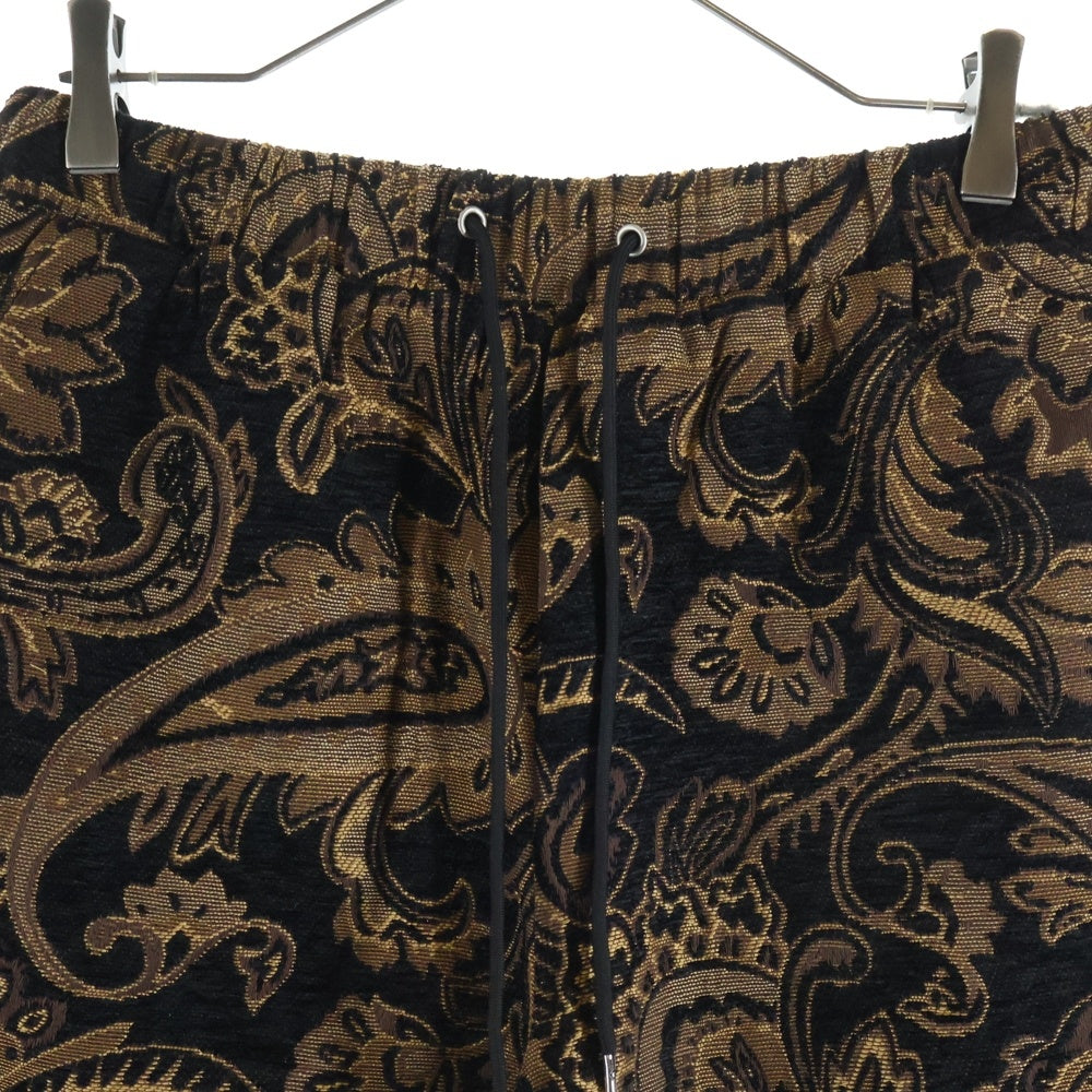 CAMBIO(カンビオ) ペイズリー柄ショーツ ハーフパンツ ブラウン