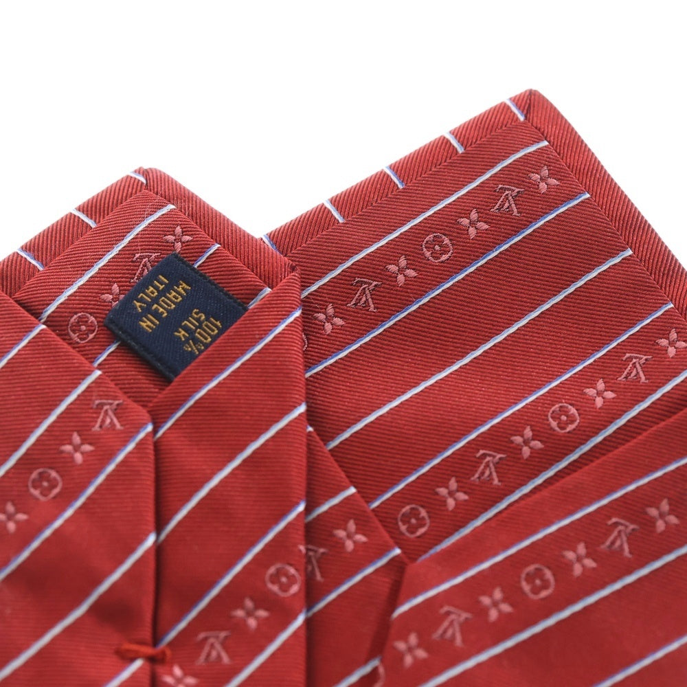 LOUIS VUITTON(ルイヴィトン) モノグラム シルク ネクタイ レッド MR1221