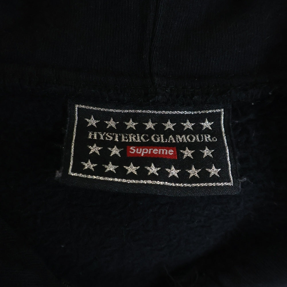SUPREME(シュプリーム) 17AW × Hysteric Glamour Patches Zip Up Sweatshirt ヒステリックグラマー パッチ ジップアップ スウェットシャツ パーカー ブラック