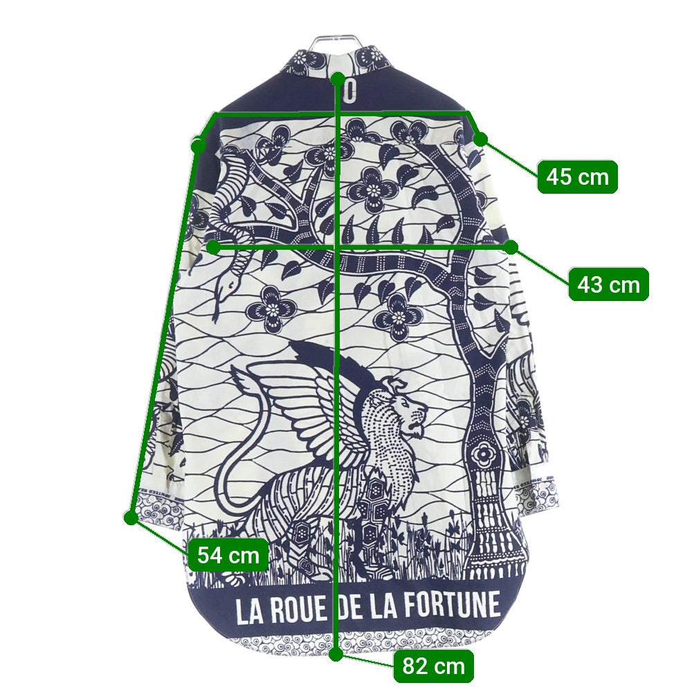 Christian Dior(クリスチャンディオール) 2020リゾート タロット トワル ドゥ ジュイ 長袖シャツ ブラウス ホワイト レディース 011B48A3874