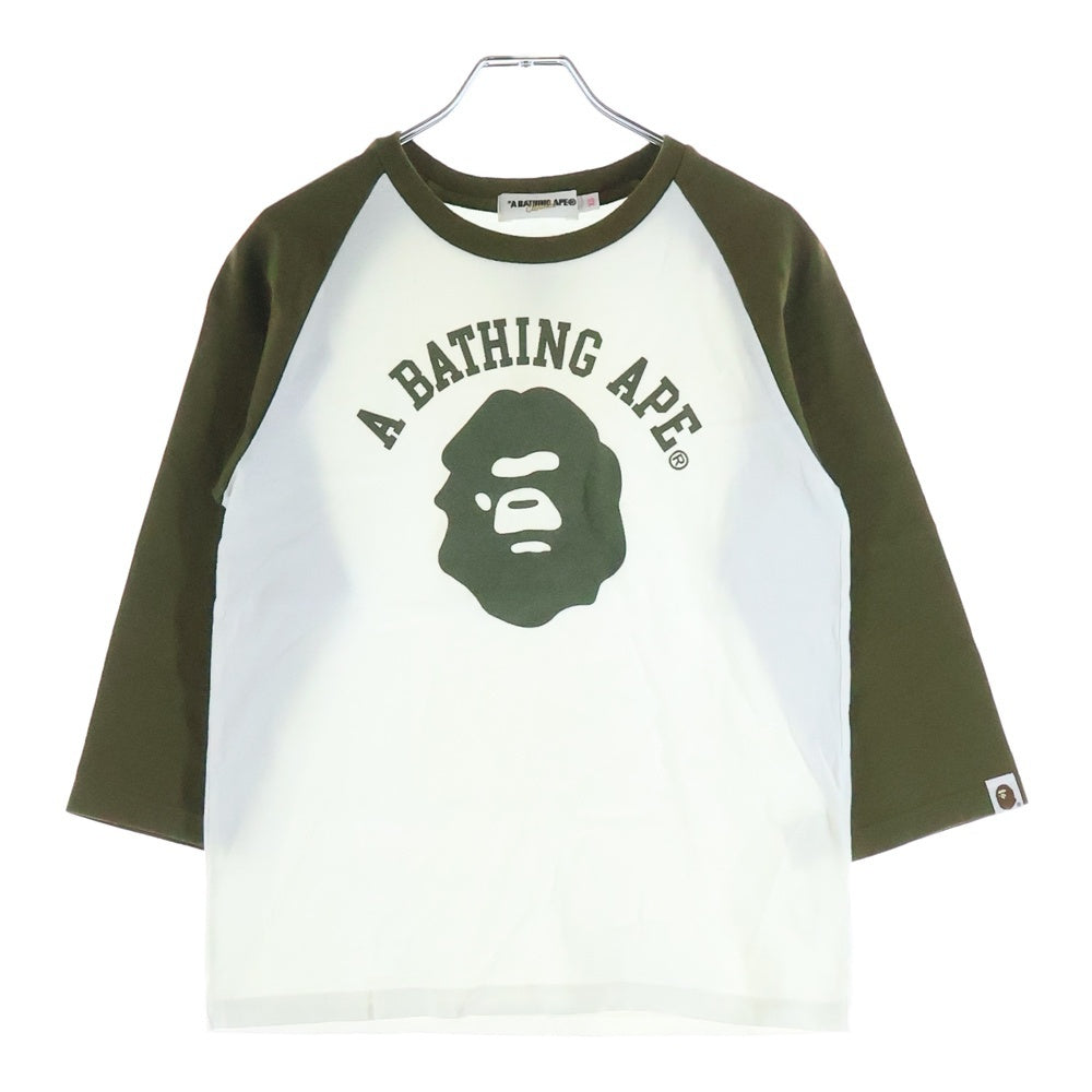 A BATHING APE(アベイシングエイプ) フロントプリント ラグランTシャツ