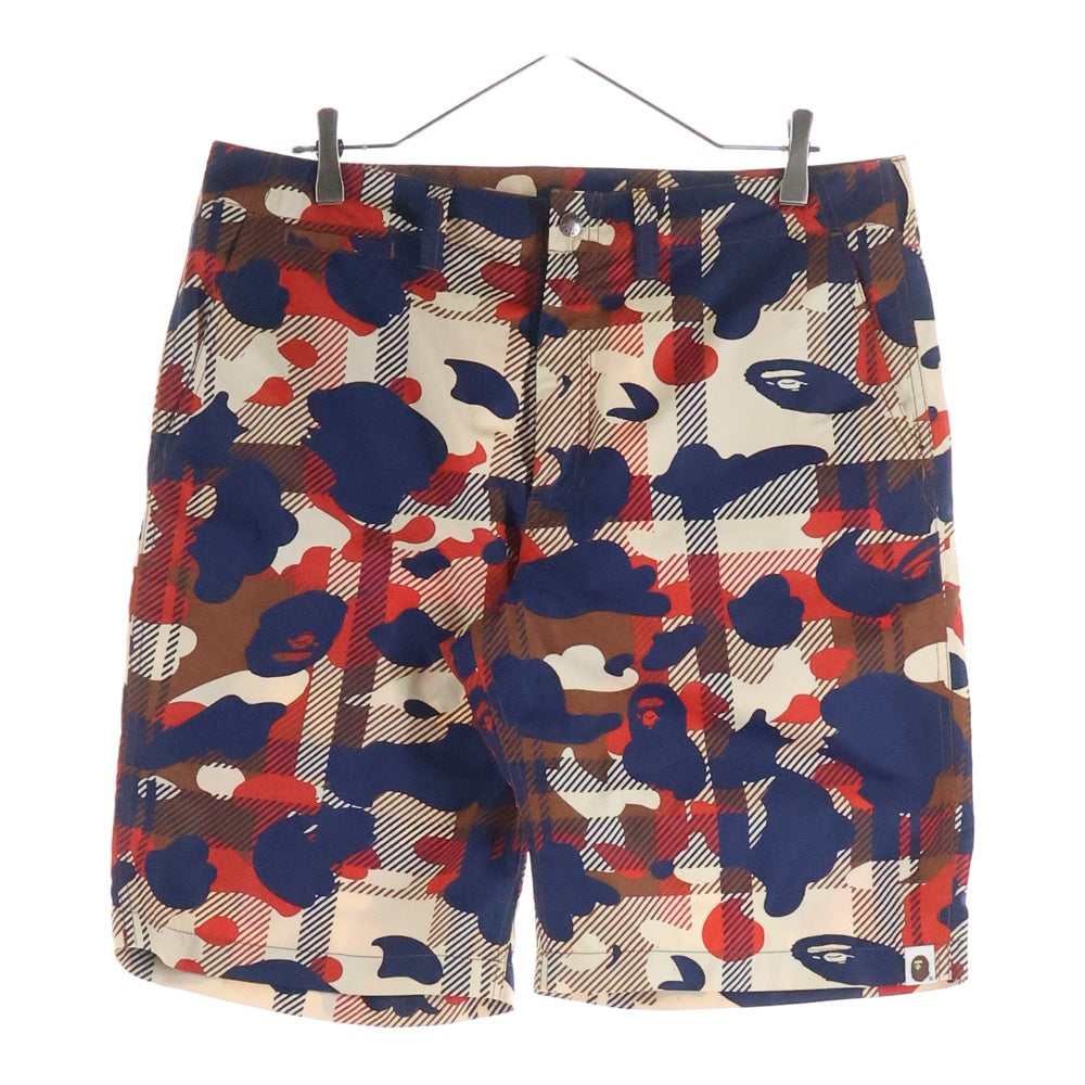 A BATHING APE(アベイシングエイプ) カモ柄 ポリエステル ハーフパンツ ショーツ マルチカラー