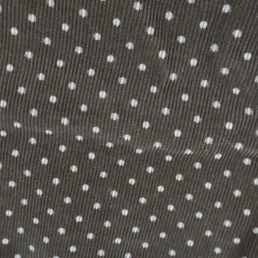 A BATHING APE(アベイシングエイプ) コットン 水玉柄 コーデュロイパンツ グレー