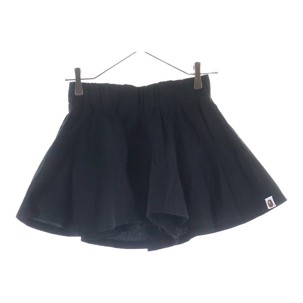 A BATHING APE(アベイシングエイプ) プリーツ ミニスカート ブラック レディース 001SPA302502X