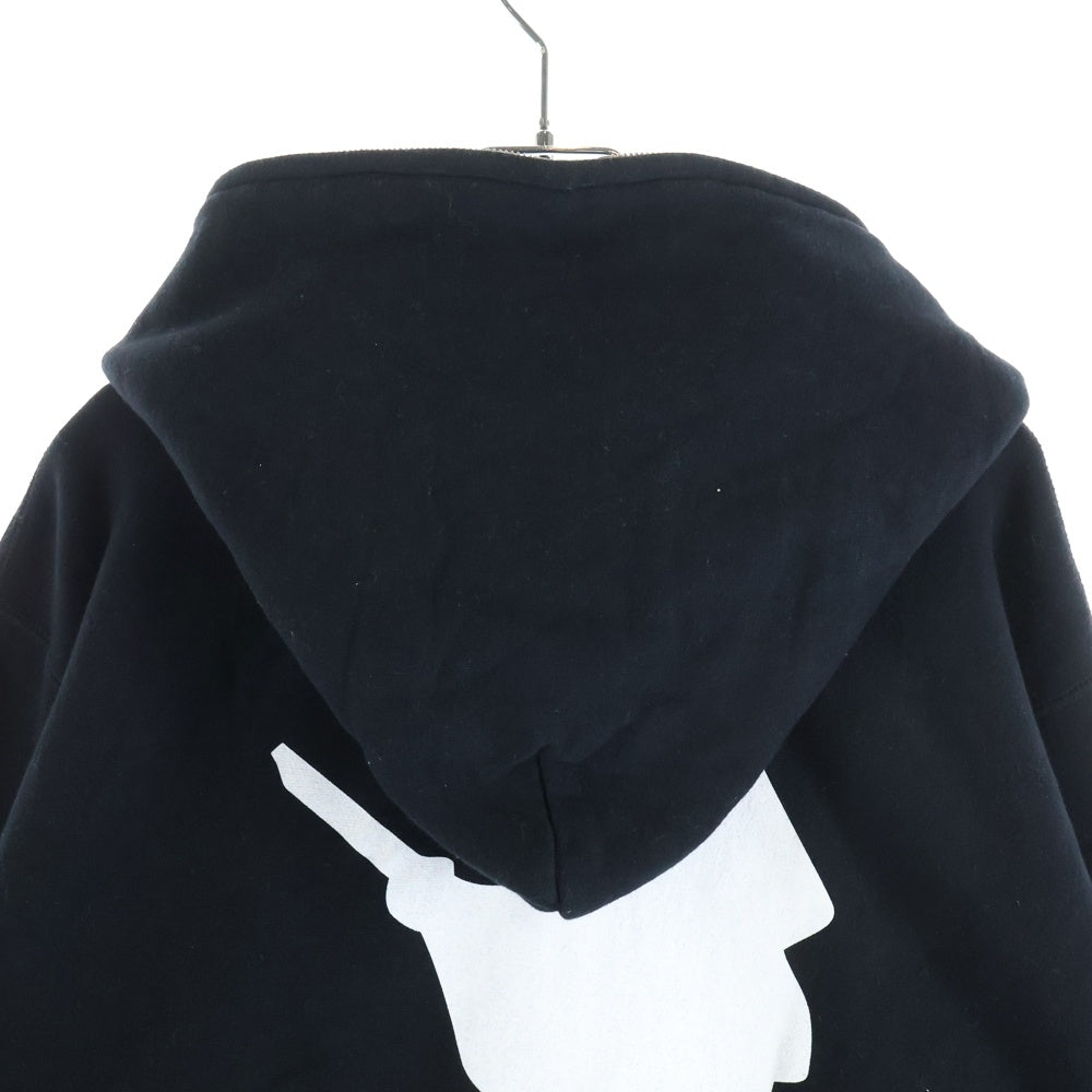 A BATHING APE(アベイシングエイプ) ASNKA ソルジャーロゴ フルジップ プルオーバーパーカー フーディー ブラック