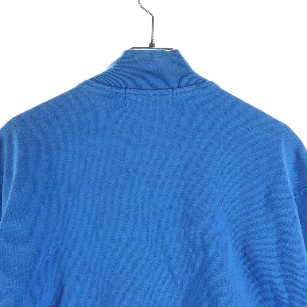 A BATHING APE(アベイシングエイプ) 刺繍ロゴ ボンバージャケット ブルー 001SWA301004X