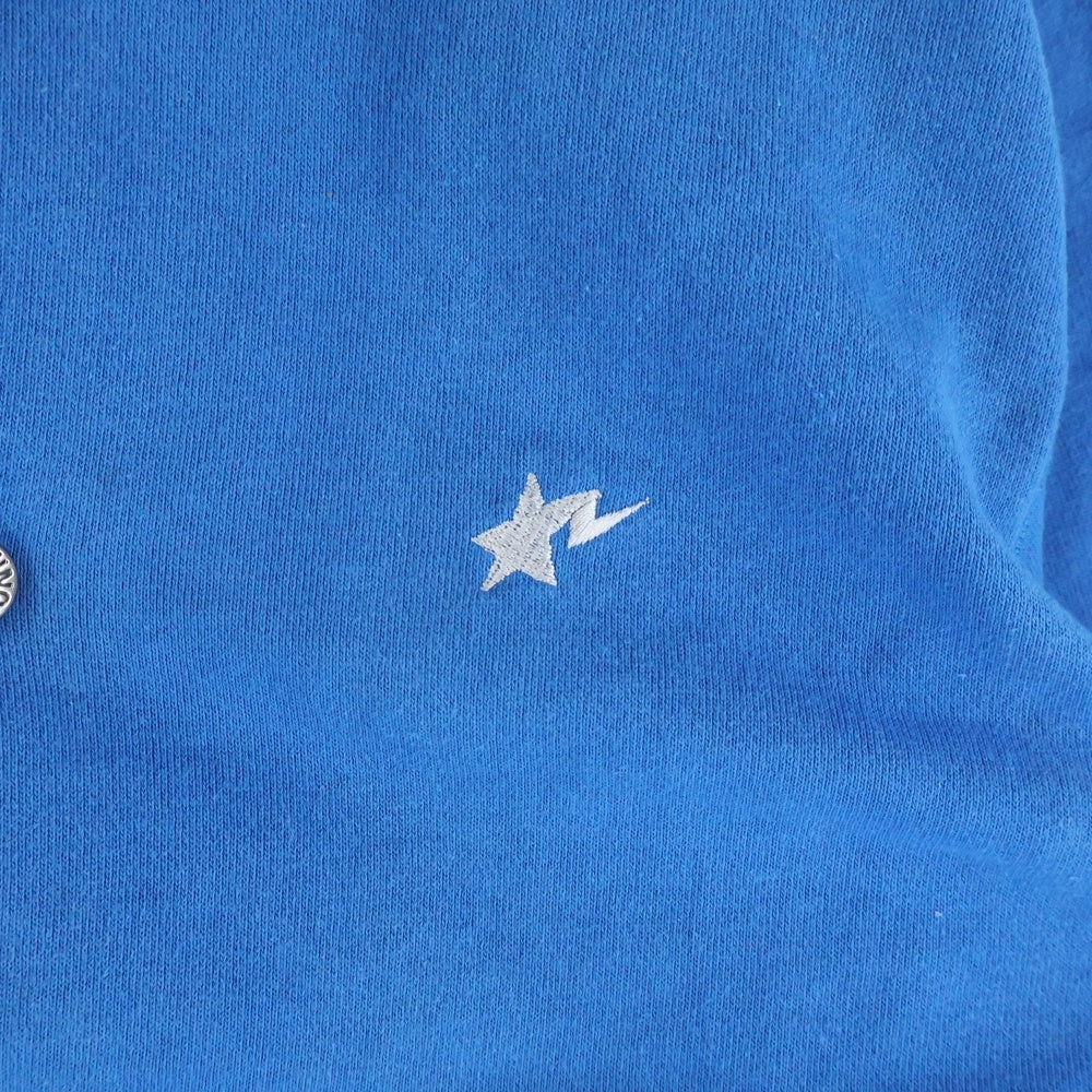 A BATHING APE(アベイシングエイプ) 刺繍ロゴ ボンバージャケット ブルー 001SWA301004X