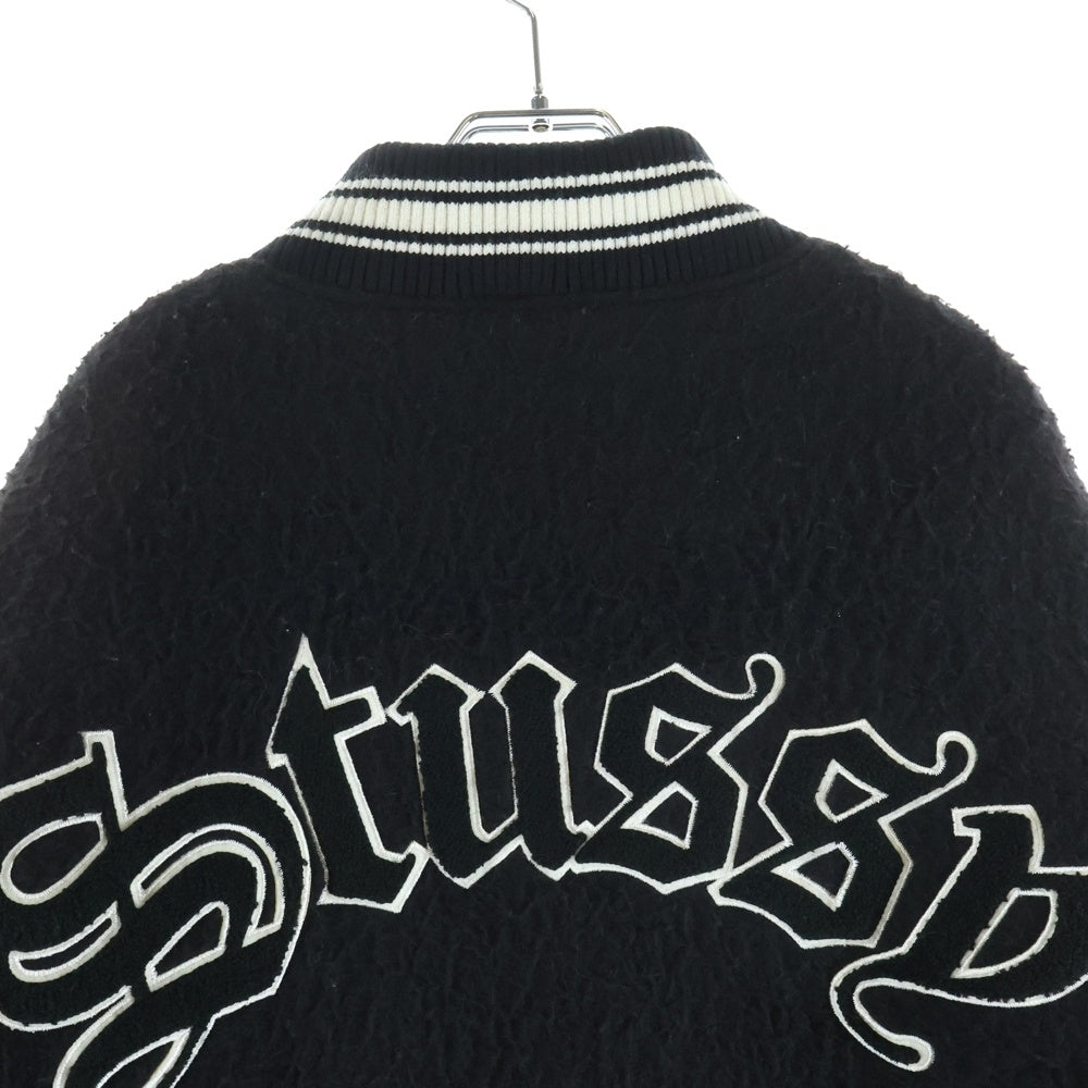 STUSSY(ステューシー) 22AW CASENTINO WOOL VARSITY JACKET 115678 ウール ヴァーシティージャケット スタジャン ブラック