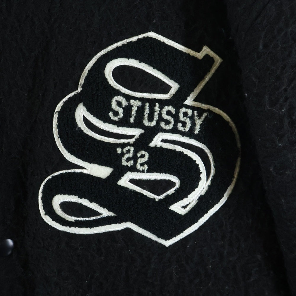 STUSSY(ステューシー) 22AW CASENTINO WOOL VARSITY JACKET 115678 ウール ヴァーシティージャケット スタジャン ブラック
