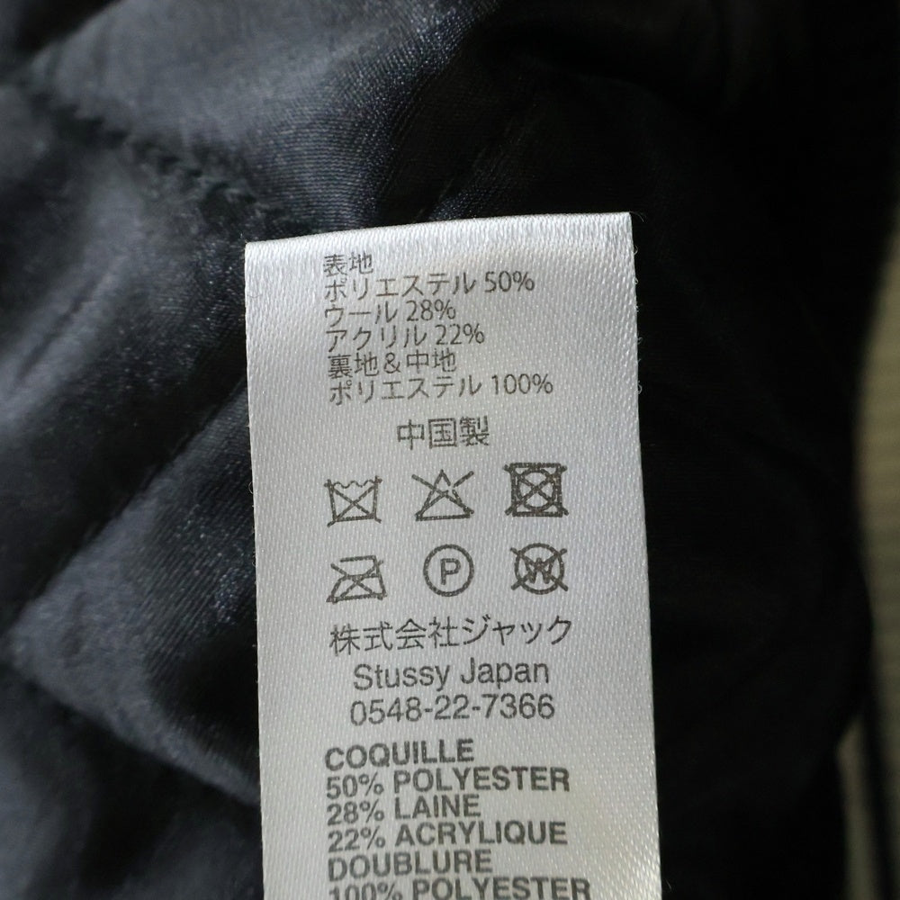 STUSSY(ステューシー) 22AW CASENTINO WOOL VARSITY JACKET 115678 ウール ヴァーシティージャケット スタジャン ブラック