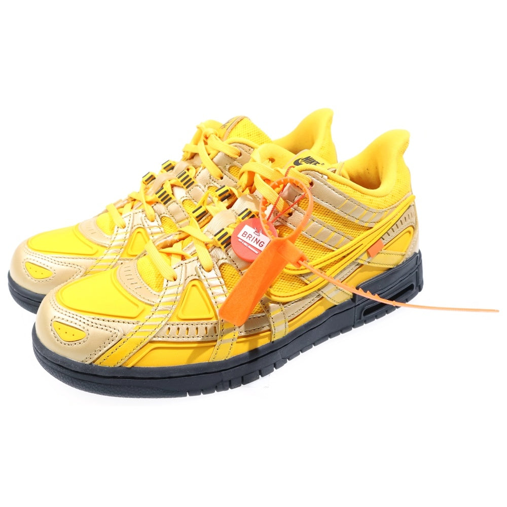 NIKE(ナイキ) ×OFF-WHITE AIR RUBBER DUNK LOW UNIVERSITY GOLD CU6015-700 オフホワイト ラバーダンク ローカットスニーカー イエロー US9.5/27.5cm
