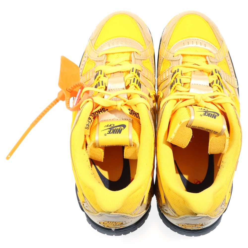 NIKE(ナイキ) ×OFF-WHITE AIR RUBBER DUNK LOW UNIVERSITY GOLD CU6015-700 オフホワイト ラバーダンク ローカットスニーカー イエロー US9.5/27.5cm