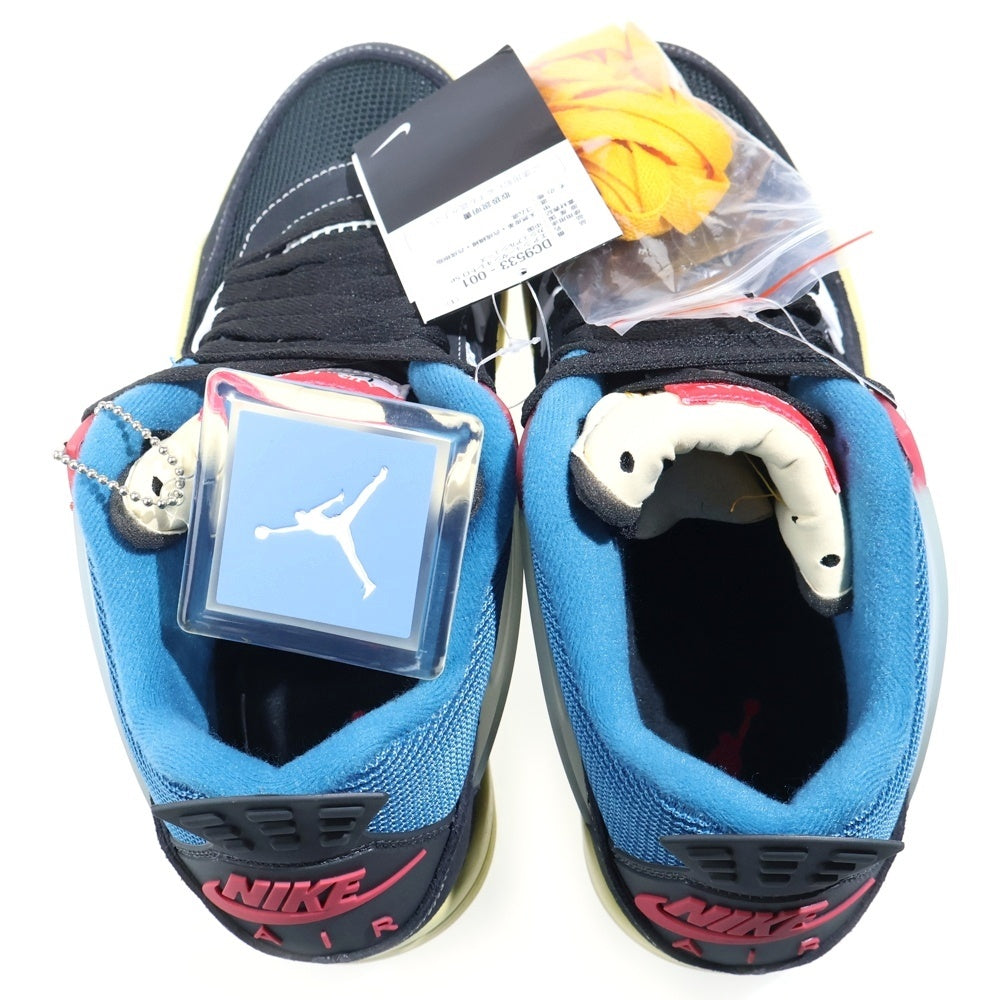 NIKE(ナイキ) ×UNION AIR JORDAN 4 OFF-NOIR DC9533-001 ユニオン エアジョーダン4 ローカットスニーカー ブラック/ブルー US9.5/27.5cm