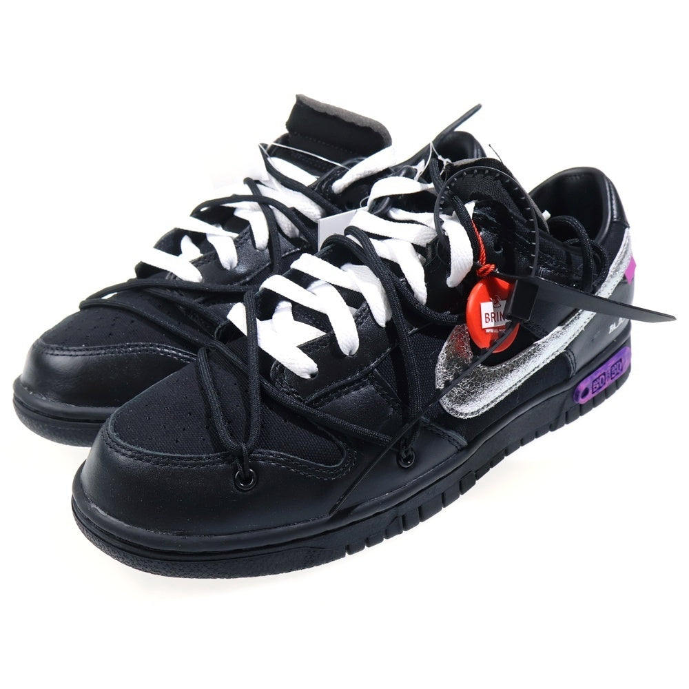 NIKE(ナイキ) ×OFF-WHITE DUNK LOW 1 OF 50 DM1602-001 オフホワイト ダンク 50/50 ローカットスニーカー ブラック US8.5/26.5cm