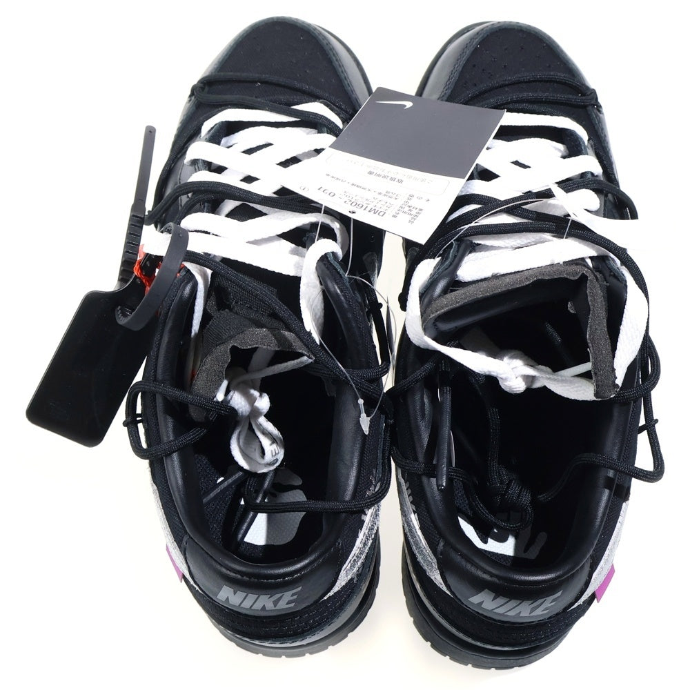 NIKE(ナイキ) ×OFF-WHITE DUNK LOW 1 OF 50 DM1602-001 オフホワイト ダンク 50/50 ローカットスニーカー ブラック US8.5/26.5cm