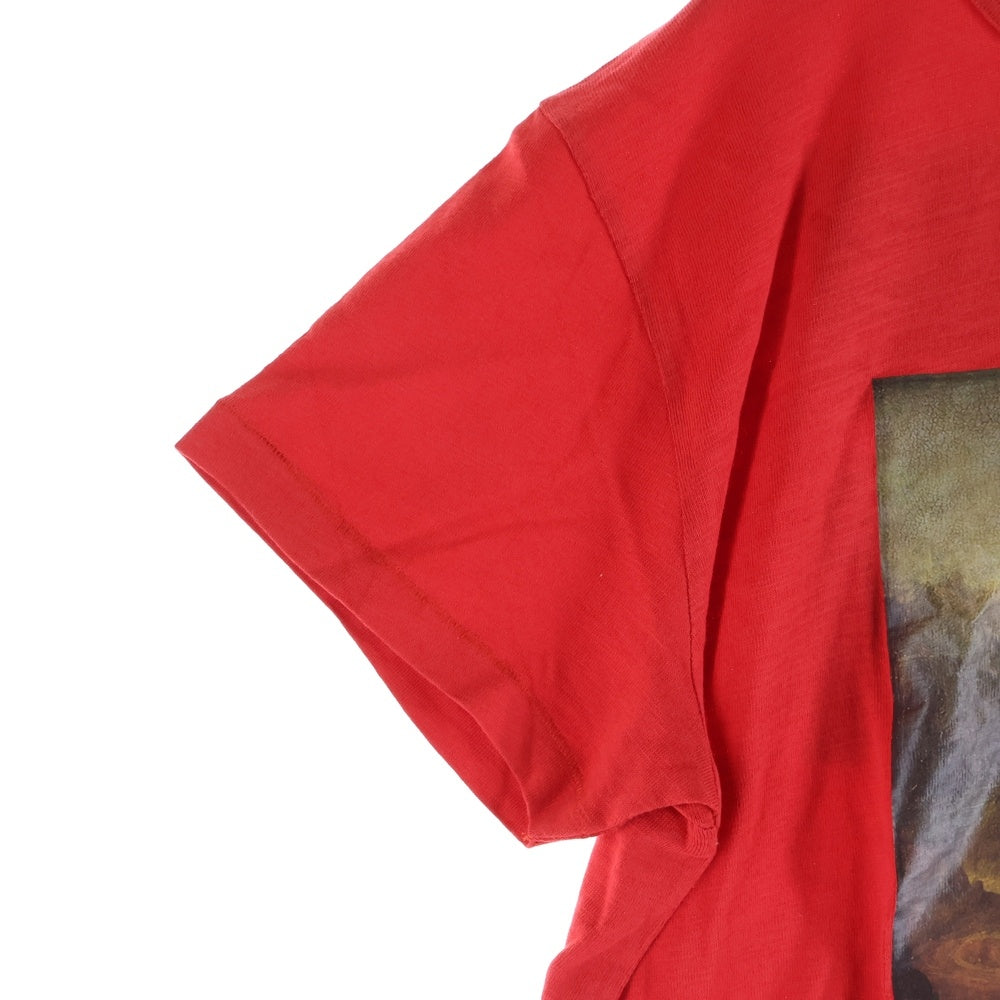 OFF-WHITE(オフホワイト) 18SS モナリザ・グラフィックプリント クルーネック 半袖Tシャツ カットソー レッド OMAA002S18001012