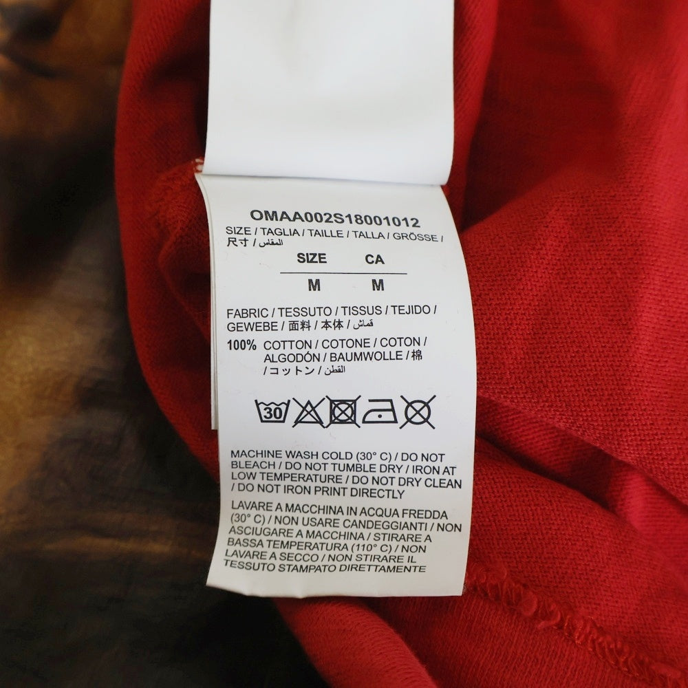 OFF-WHITE(オフホワイト) 18SS モナリザ・グラフィックプリント クルーネック 半袖Tシャツ カットソー レッド OMAA002S18001012