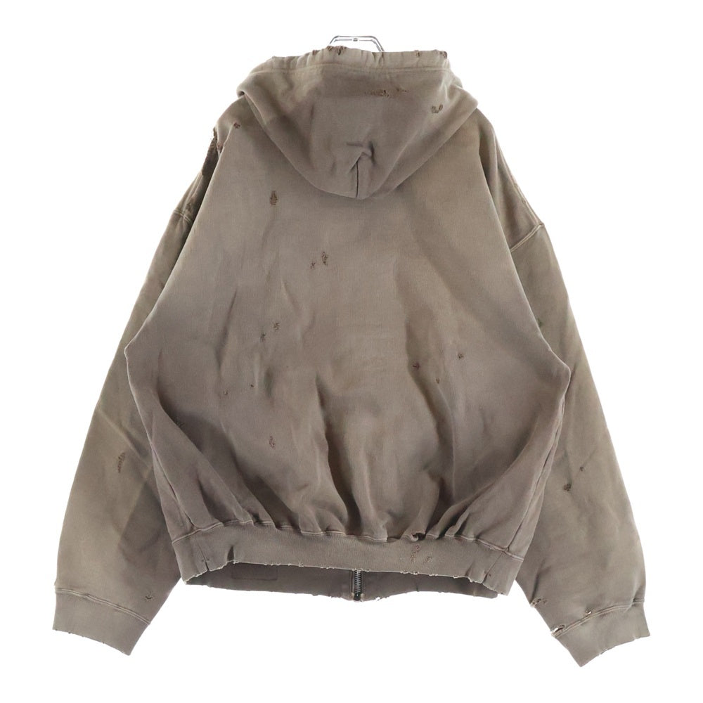 MAISON MIHARAYASUHIRO(メゾンミハラヤスヒロ) 24AW SUN FADED PARKA サンフェード パーカー ダメージ加工 ブラウン A13PK541