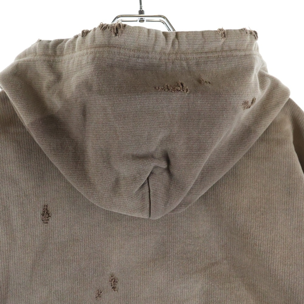 MAISON MIHARAYASUHIRO(メゾンミハラヤスヒロ) 24AW SUN FADED PARKA サンフェード パーカー ダメージ加工 ブラウン A13PK541