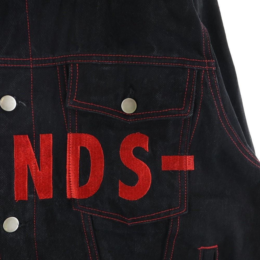 VLONE(ヴィーロン) FRIENDS DENIM JACKET デニムジャケット 両面刺繍 ブラック