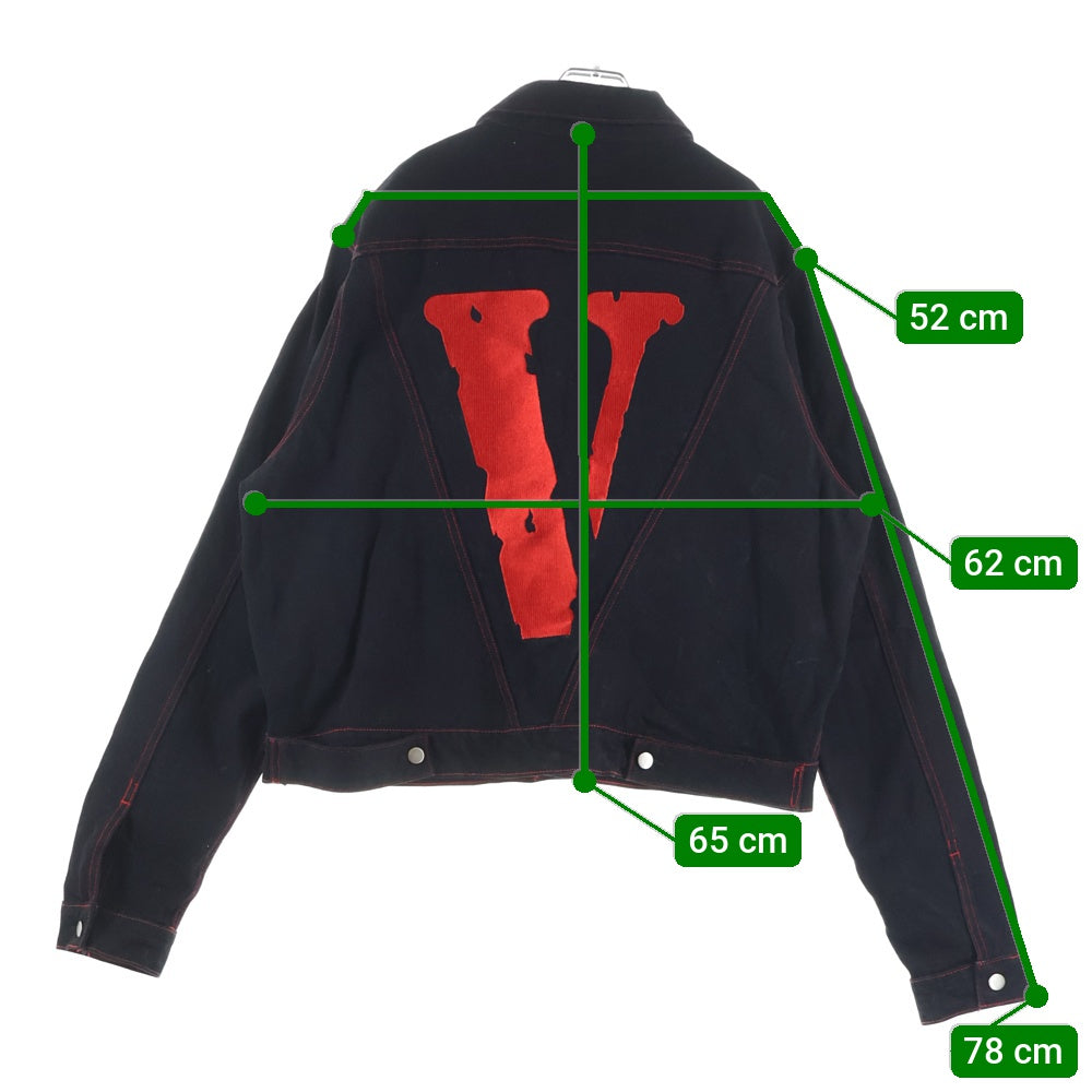 VLONE(ヴィーロン) FRIENDS DENIM JACKET デニムジャケット 両面刺繍 ブラック