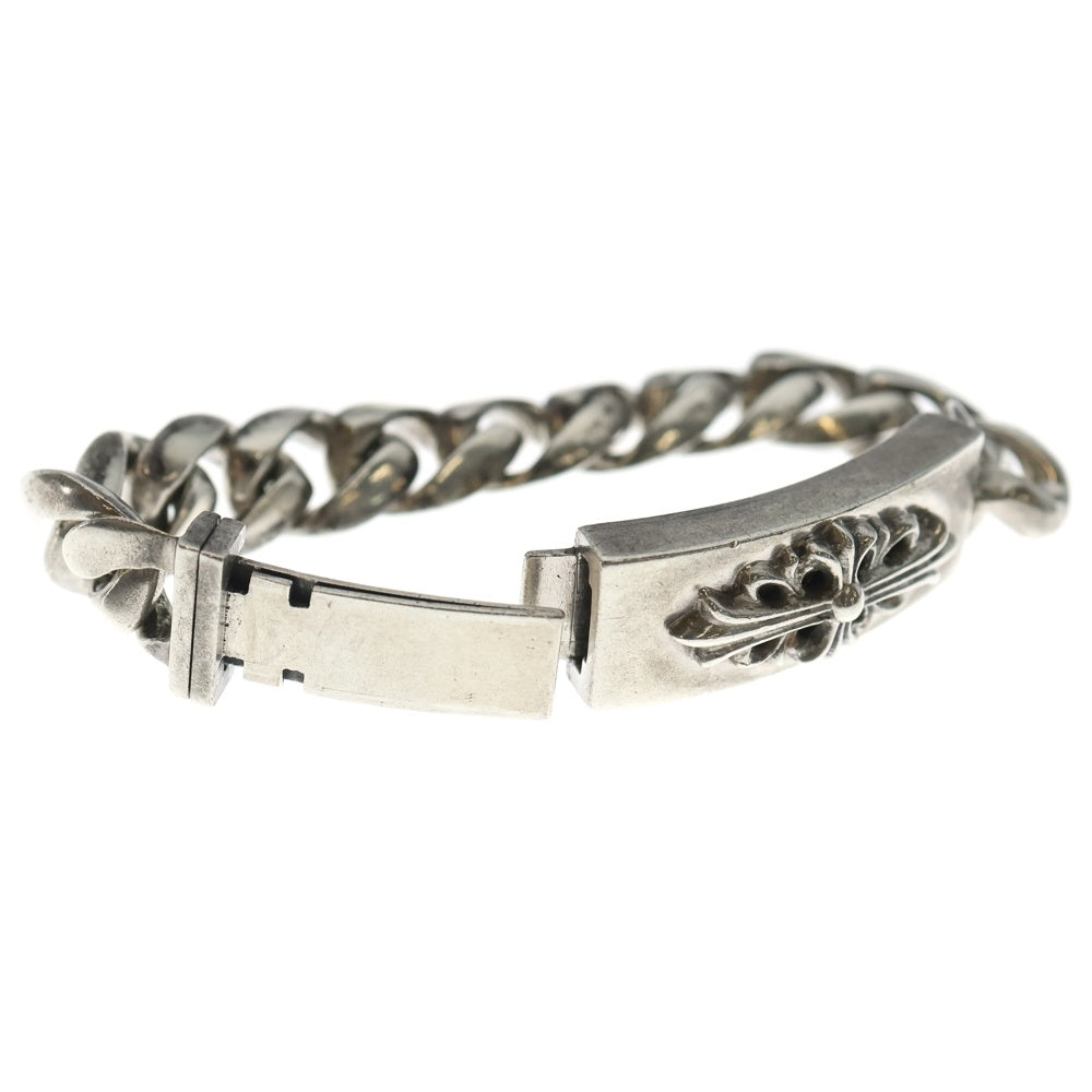 CHROME HEARTS(クロムハーツ) ID FLORAL CRS フローラルクロスIDクラシックリンク ブレスレット 11LINK シルバー BCA164