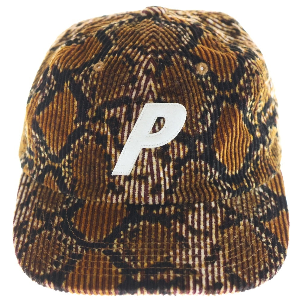 Palace Skateboards(パレススケートボーズ) 24AW CORDUROY P PAL HAT コーデュロイ ロゴキャップ 帽子 ブラウン