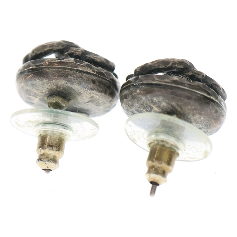 CHANEL(シャネル) Coco Round Metal Stud Earrings ココ ラウンドメタル スタッドイヤリング ピアス シルバー レディース