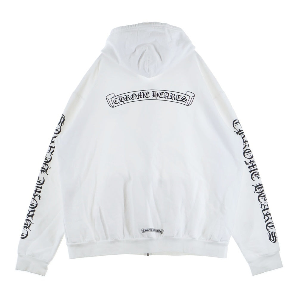 CHROME HEARTS(クロムハーツ) SWTSHRT HD ZIP バックスクロールラベル 