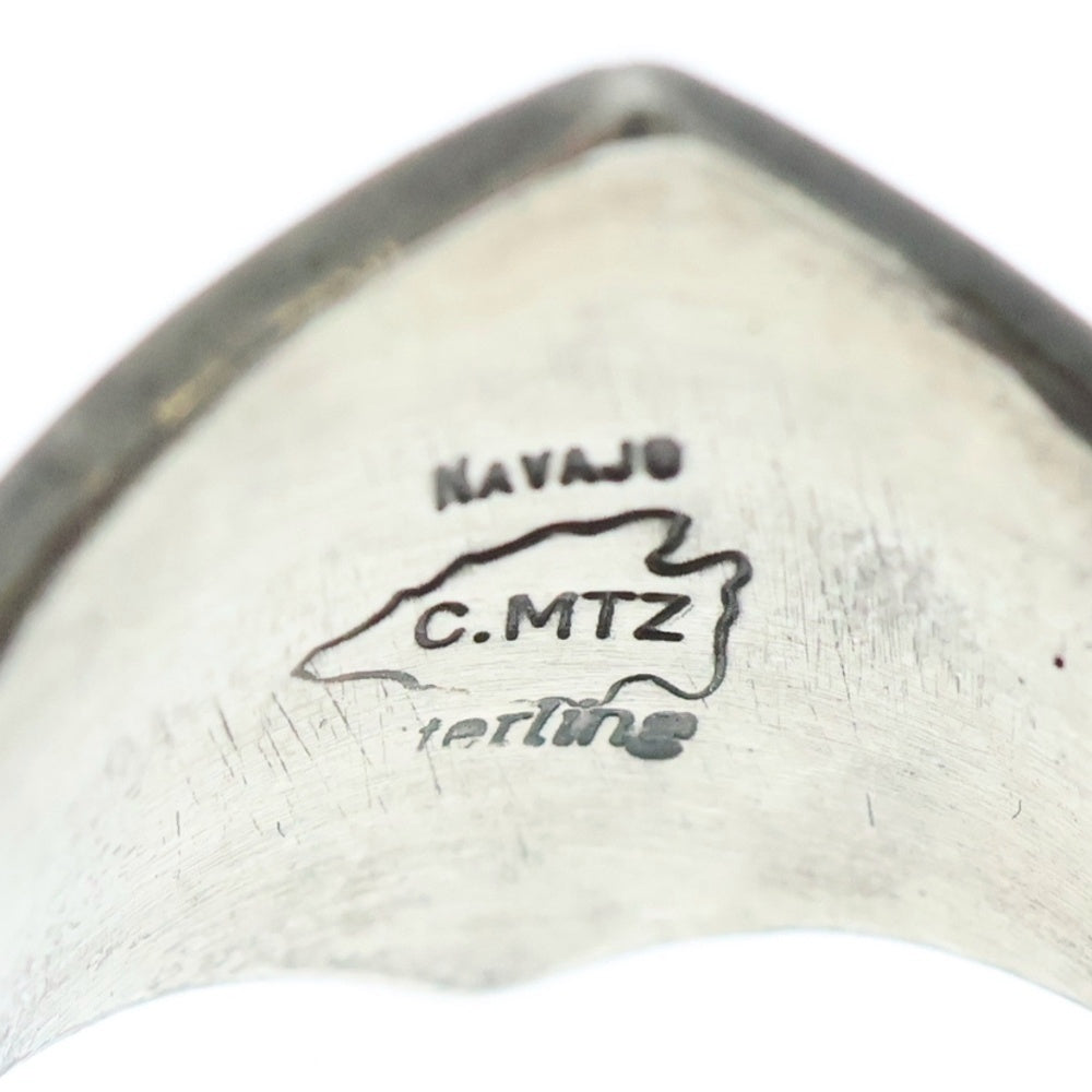 INDIAN JEWELRY(インディアンジュエリー) Calvin Martinez カルバンマーティンス NAJAVO ナバホ族 ターコイズリング ブルー/シルバー